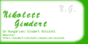 nikolett gindert business card